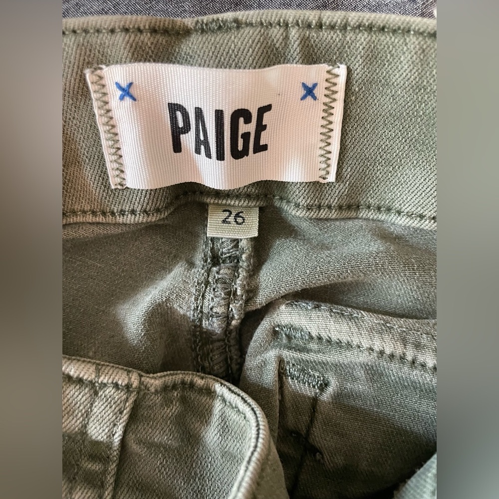 PAIGE Olive Green Mayslie Utility Jogger Jeans - Picture 11 of 12